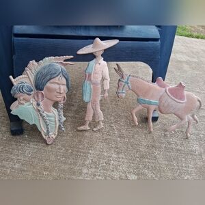 Source Unknown Rustic Wall Decor Set - Pink and Blue Accents